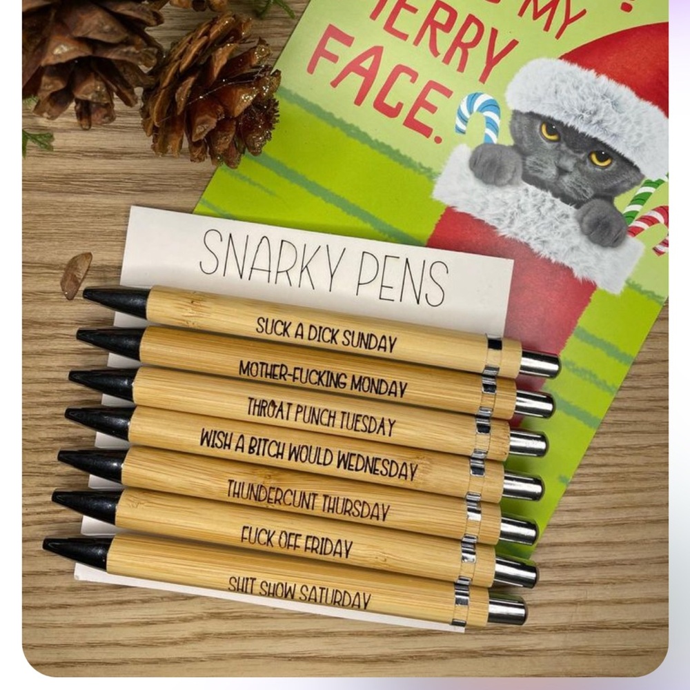 Snarky Pen Bamboo Set - Black Ink
